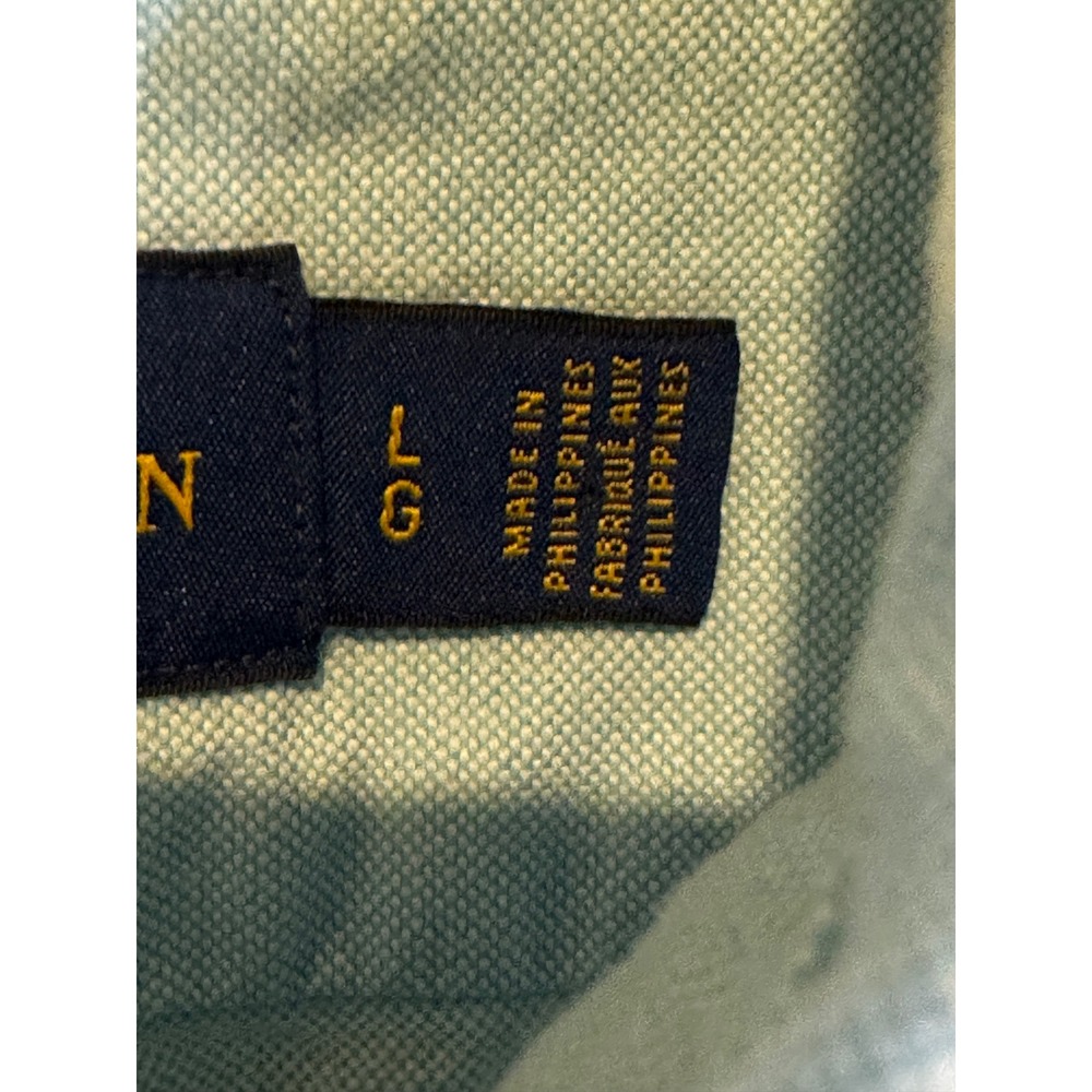 Ralph Lauren Mens Light blue Cotton Oxford Button Down Shirt Long Sleeve L - Picture 5 of 7
